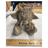 Pottery statue signed
