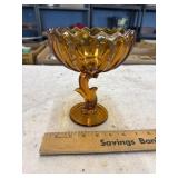Amber candy dish