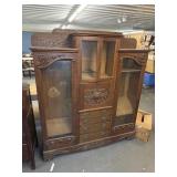 Antique desk cabinet with shelfs
