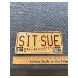 Sit sue license plate