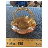 Carnival glass basket