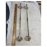 2- Victorian bath towel rods