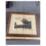 Framed etching
