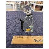 Signed murano glass cat