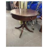 1 drawer pedestal leather top