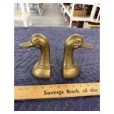 Brass duck bookends