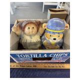 Cabbage patch statue and cookie jar