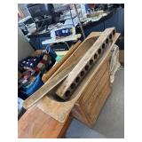 Primitive wood bowl and misc