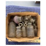 Bottles and oil lamps