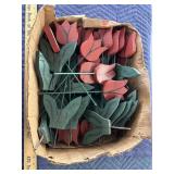 Wood outdoor flower stakes