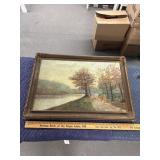 Signed painting on board