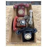 Vintage toy telephones