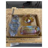 Carnival and blue glass