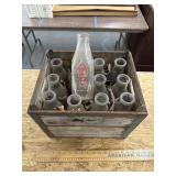 Crate with milk bottles