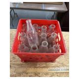 Crate with milk bottles