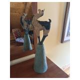 Pottery llama art