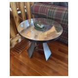 Metal art side table