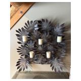 Metal wall candle holder