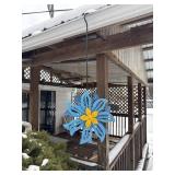 Metal flower outdoor decor