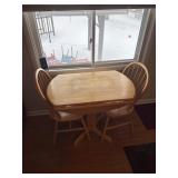 Drop leaf table and 2 chairs
