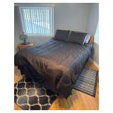 Queen pillow top bed with frame