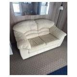 Leather loveseat
