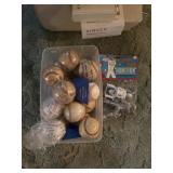 Baseball lot with auto balls