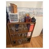 Bookshelf with contents