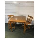 Bar height table and 2 chairs