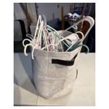 Basket with hangers
