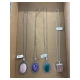 4- German silver necklaces