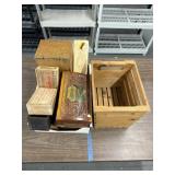 Wood crates and boxes