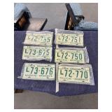 6 sets of license plates