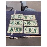 6 sets of license plates