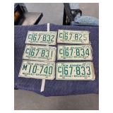 6 sets of license plates