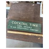 Wood cocktail sign
