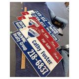 Metal real estate signs