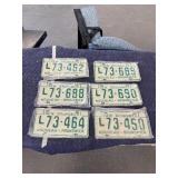 6 sets of license plates