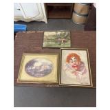 Framed prints and painting