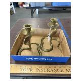Brass snake candle holders