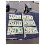 6 sets of license plates