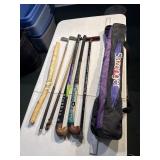 Sporting lot with 2 wood golf clubs