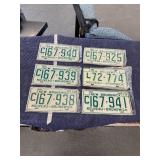6 sets ofLicense plates