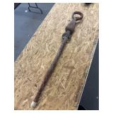 Wood carved cane