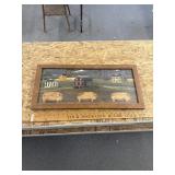 Country farm pig print