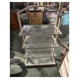 Iron and glass display shelf