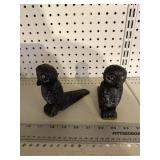 Iron owl door stops