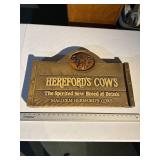 Herefords cows double sided sign