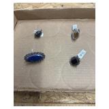 4- size 8 German silver rings