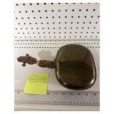 Wood carved silent butter crumb cathcher